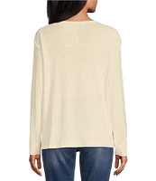 Westbound Knit Long Sleeve V-Neck Top