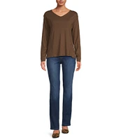 Westbound Knit Long Sleeve V-Neck Top