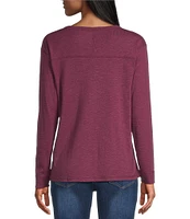 Westbound Knit Long Sleeve V-Neck Top