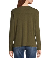 Westbound Knit Long Sleeve V-Neck Top