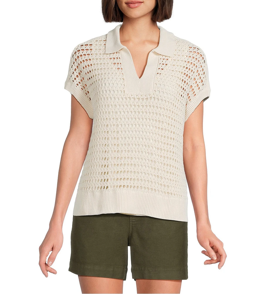 Westbound Knit Short Sleeve Polo Top
