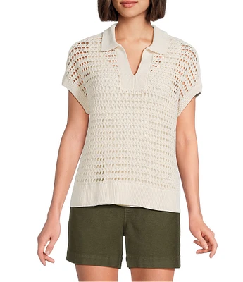 Westbound Knit Short Sleeve Polo Top