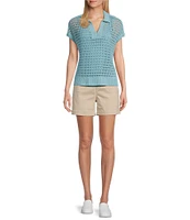 Westbound Knit Short Sleeve Polo Top
