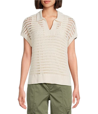 Westbound Knit Short Sleeve Polo Top