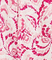 Westbound Blossom Print Knit Short Sleeve Top