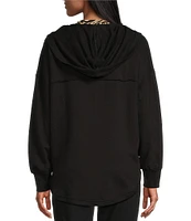 Westbound Knit V-Neck Button Front Hooded Cardigan