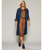 Westbound Long Sleeve Button Front Denim Dress