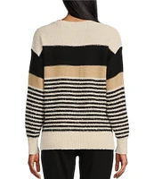 Westbound Stripe Long Sleeve Crew Neck Sweater