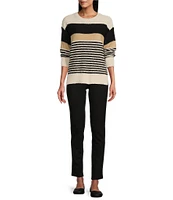 Westbound Stripe Long Sleeve Crew Neck Sweater