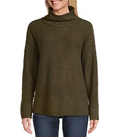 Westbound Long Sleeve Mock Neck Side Zip Sweater