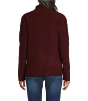 Westbound Long Sleeve Mock Neck Side Zip Sweater