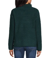 Westbound Long Sleeve Mock Neck Side Zip Sweater