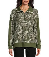 Westbound Long Sleeve Quarter Zip Pullover Top