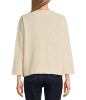 Westbound Long Sleeve V-Neck Button Side Top