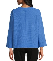 Westbound Long Sleeve V-Neck Button Side Top