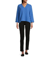 Westbound Long Sleeve V-Neck Button Side Top