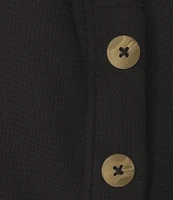 Westbound Long Sleeve V-Neck Button Side Top