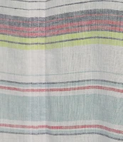 Westbound Meadow Stripe Short Sleeve V-Neck Tie Front Top