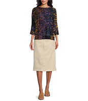 Westbound Mid Rise 5 Pocket Midi Skirt