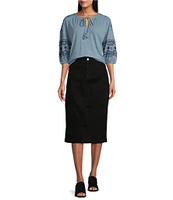 Westbound Mid Rise 5 Pocket Midi Skirt