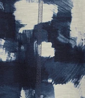 Westbound Painterly Streaks Short Sleeve Crew Neck Top