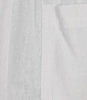 Westbound Linen Patch Pocket Front Slit Midi Skirt