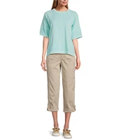 Westbound Petite Size 3/4 Sleeve Crew Neck Top