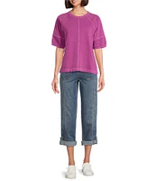 Westbound Petite Size 3/4 Sleeve Crew Neck Top