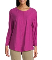 Westbound Petite Size 3/4 Sleeve Knit Crew Neck Top