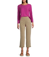Westbound Petite Size 3/4 Sleeve Knit Crew Neck Top