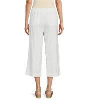 Westbound Petite Size Linen Blend Crop Pull-On Pants