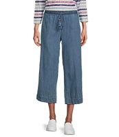 Westbound Petite Size Cotton Lyocell Crop Pull-On Pants