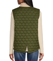 Westbound Petite Size Dual Pocket Knit Contrast Vest