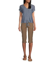 Westbound Petite Size High Rise Pull-On Capri Pants