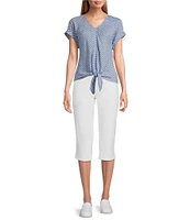 Westbound Petite Size High Rise Pull-On Capri Pants