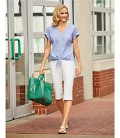 Westbound Petite Size High Rise Pull-On Capri Pants