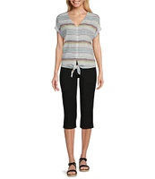 Westbound Petite Size High Rise Pull-On Capri Pants