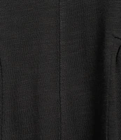Westbound Petite Size Knit V-Neck Flowy Top