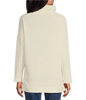 Westbound Petite Size Long Sleeve Cowl Neck Top