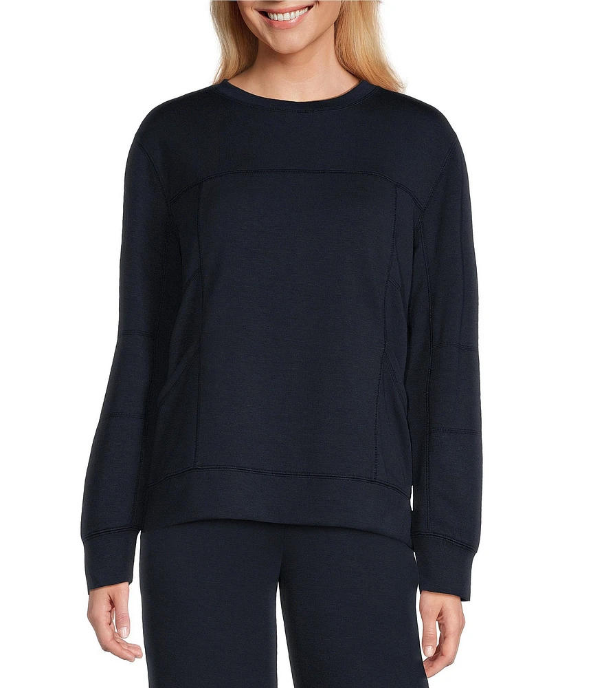 Westbound Petite Size Long Sleeve Crew Neck Soft Touch Top