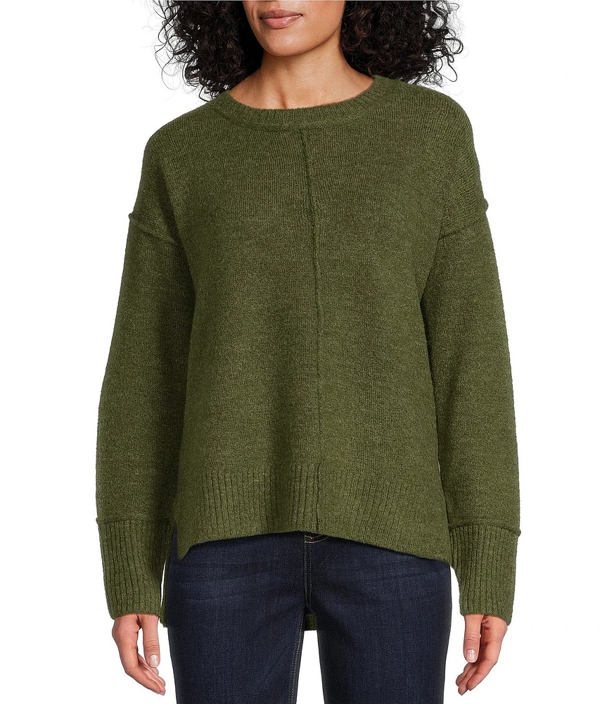 Westbound Petite Size Long Sleeve Crew Neck Sweater