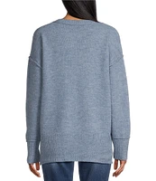 Westbound Petite Size Long Sleeve Crew Neck Sweater