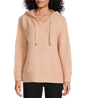 Westbound Petite Size Long Sleeve Hooded Sweater