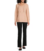 Westbound Petite Size Long Sleeve Hooded Sweater