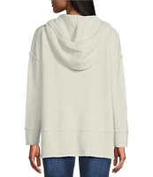 Westbound Petite Size Long Sleeve Hooded Sweater