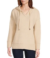 Westbound Petite Size Long Sleeve Hooded Sweater