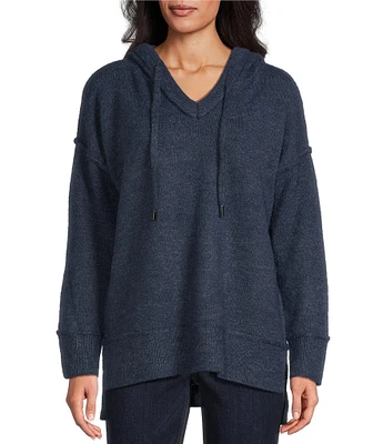 Westbound Petite Size Long Sleeve Hooded Sweater