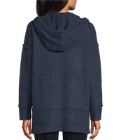 Westbound Petite Size Long Sleeve Hooded Sweater