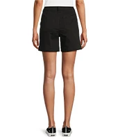 Westbound Petite Size Pull-On Button Embellished Marina Shorts