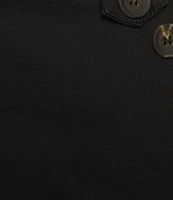 Westbound Petite Size Pull-On Button Embellished Marina Shorts